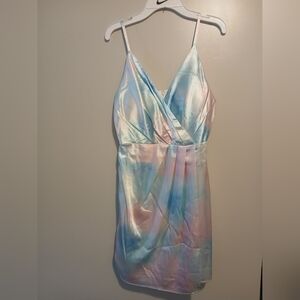 Crystal Doll Multicolor Satin Dress